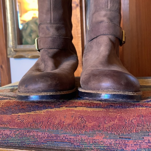 Vince Camino Genuine Brown Suede Leather Thigh High Boots. Can roll down cuff. 7 - Picture 8 of 12